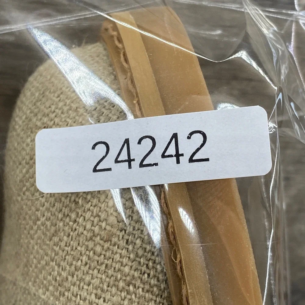 Canvas Derby Shoes Mens 8.5 Oatmeal Beige Lace Up Low Top Gum Sole